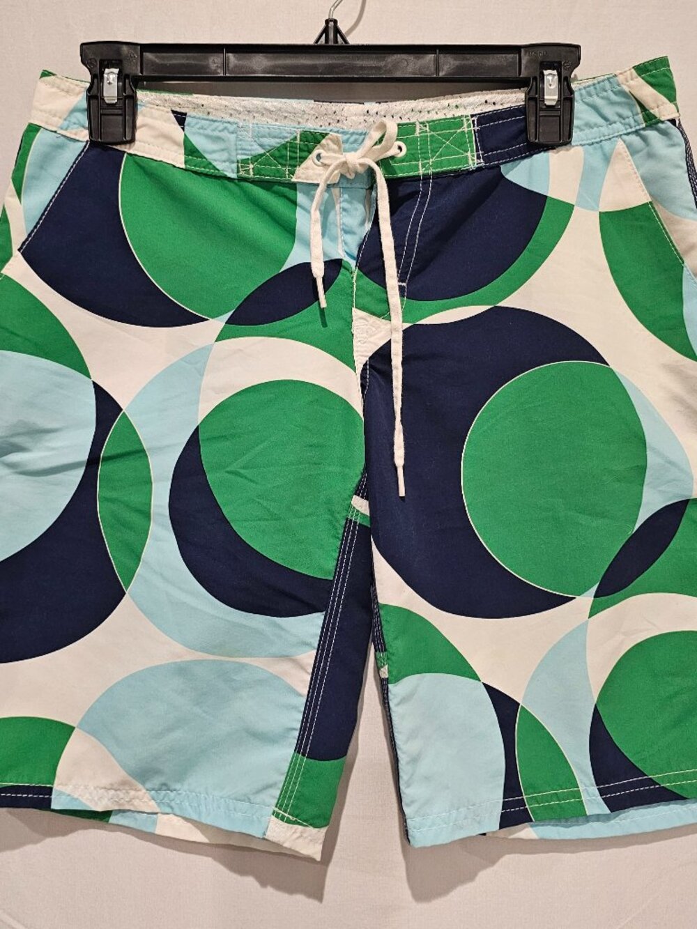 Paul Frank Board Shorts Mens Size 30 Blue White Green Logo Swim Trunks Surf